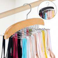 [HOT GELLXKOWOIGHIO 527] Camisole Hanger Wooden Tank Top Organizer With 24 Metal Hooks 360 Degrees Rotation Strappy Dress Hanger Multipurpose Hanger 6 1