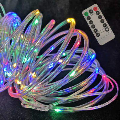 50100 LEDs USB Waterproof Garland Tube Rope String Lights RGB Remote Control Outdoor Christmas Lighting Garden Decorative
