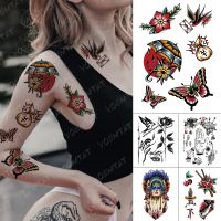 【hot】⊕✖  Temporary Sticker Old School Swallow Flash Tattoos Arm Fake Tatoo Men