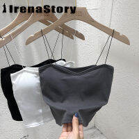 IRENASTORY เสื้อกั๊กขนาดเล็กสำหรับผู้หญิง,สายรัดเสื้อไม่มีสายสำหรับผู้หญิงแผ่นรองหน้าอกด้านหลังที่สวยงาม