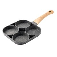 Non-Stick 4-Slot Egg Ring Pan/Fried Egg/Meat Patties/Breakfast Pan