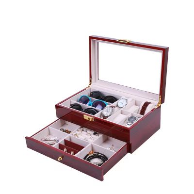 *พร้อมส่ง*กล่องนาฬิกา+แว่น+เครื่องประดับ(รุ่นไม้ฮอกกะนี) กล่องใส่นาฬิกา กล่องใส่เครื่องประดับ กล่องใส่แว่นตา Watch Box กล่องของขวัญ