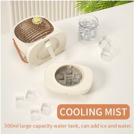 พัดลมไอเย็นพกพา-air-cooler-แอร์มินิ-แอร์พกพา-usb-พัดลมแอร์