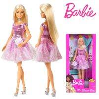 ตุ๊กตา GDJ36 Barbie ของขวัญวันเกิดของเด็กหญิงแฟชั่นตุ๊กตา Barbie คำอธิฐานวันเกิดเด็กผู้หญิงระยิบระยับ