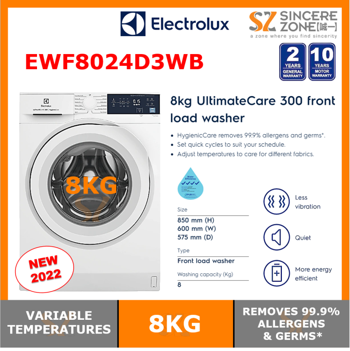 Electrolux EWF8024D3WB 8kg UltimateCare 300 front load washer Lazada