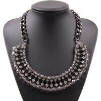 Chinese Product Factory Statement Elegant Jewellery Crystal Collar Necklace Rhinestone for Women