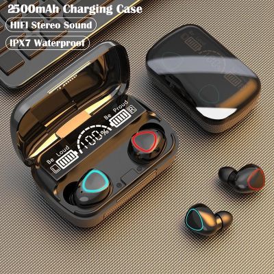 （Orange home earphone cover）M10 TWS หูฟังหูฟังไร้สาย2500MAh,กล่องชาร์จใช้ได้กับหูฟังพร้อมไมโครโฟนกันน้ำสเตอริโอบลูทูธ