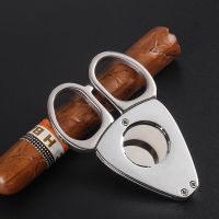 ✸✜❈ Cigar Cutter Stainless Steel Metal Classic Portable Cigar Cutter Guillotine Christmas Cigar Scissors Cigar Accessories Gift Box