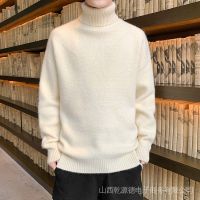 2022 Winter Plus Fleece Sweater Men Thickened Style Warm Solid Color High Neck Bottoming Shirt Youth Knit Top Jclk comfortable