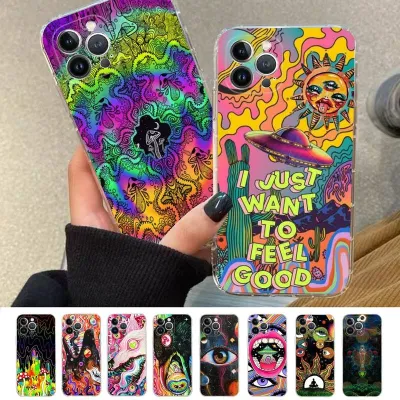 Colourful Psychedelic Trippy Art Phone Case For iPhone 8 7 6 6S Plus X SE 2020 XR XS 14 11 12 13 Mini Pro Max Mobile Case