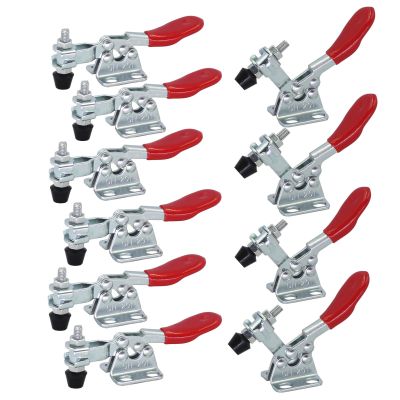 10 Buah GH-201 27Kg Kapasitas Memegang Toggle Clamp Rilis Cepat Alat Tangan Horisontal untuk Woodworking Diskon Besar GH201