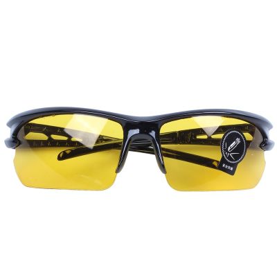 black frame yellow Night Vision sheet outdoor Cycling Sunglasses