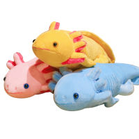 45cm Kawaii สีสัน Newt ตุ๊กตาของเล่นตุ๊กตาน่ารัก Axolotl Salamander Fuzzy Plush ปลา Appeasing หมอนยาวเบาะเด็กของขวัญ-Deuerir