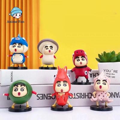 ANIME FAN PVC Collectible Ornaments Desktop Decoration Q Version Dolls Cartoon Doll ชุดอาหารเครยอนชินจัง Model Toys Anime Figures Action Figure