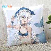 Gawr Gura Pillow Cover Customize Anime case Modern Home Decorative Case For Living Room 45X45cmcm