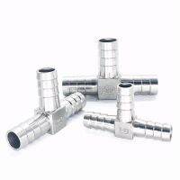 304 Stainless Steel T-Shape Tee Barb Hose Fittings 6mm- 32mm 3 Way Hose Tube Barb Barbed Coupling