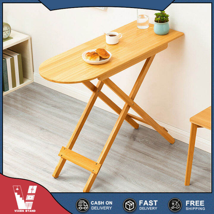 Folding table home dining table and chairs spacesaving long table