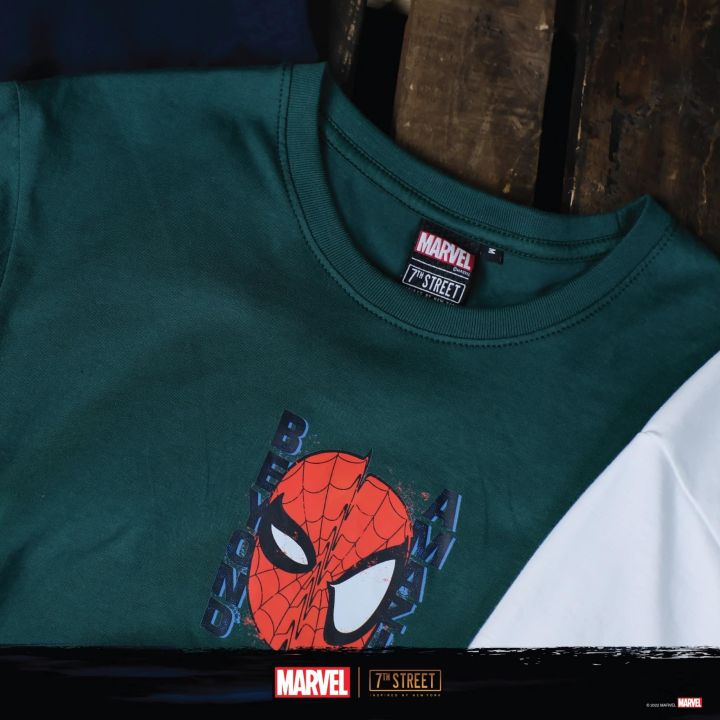เสื้อยืด-spider-man-ลิขสิทธิ์แท้-marvel-x-7th-street-ของแท้100