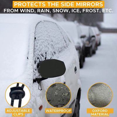 Car Side Mirror Snow Cover Winter Rearview Mirror Waterproof Cover Left and Right Side Mirror Protector Cloth Dust Cover
