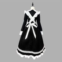 2021 Halloween Cosplay Costumes Anime Apron Maid Role Play Long Dress Plus Size Black White Lolita Lingerie Dress Maid Outfits