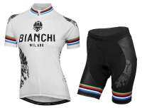 ชุดกางเกงขาสั้น Bianchi Milano cycling Jersey และ Bib สำหรับผู้หญิง