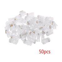 Yingke 10p1แบบแยกส่วน50ชิ้น/แพ็คตัวเชื่อมสายเคเบิลเครือข่ายปลั๊กคริสตัล Rj48