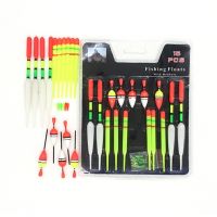 【YF】❆○  1 set 15Pcs Buoy Sea Fishing Assorted Size for Most Type of Angling with Attachment Rubbers Lures