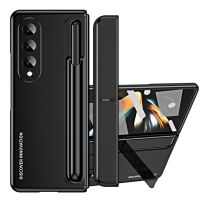 สำหรับ Samsung Galaxy Z Fold4แบบ2 In 1เคสมีขาตั้งโทรศัพท์พับได้ชิ้นส่วนที่ถอดออกได้ &amp; ช่องเสียบปากกา