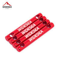 Widesea แคมป์ปิ้ง เต็นท์เดินป่า สายลม หัวเข็มขัดปรับได้ 4 ชิ้น กันลื่นอลูมิเนียมแท่งสายหัวเข็มขัดเต็นท์กลางแจ้ง อุปกรณ์เสริม ตะขอ Double Hole