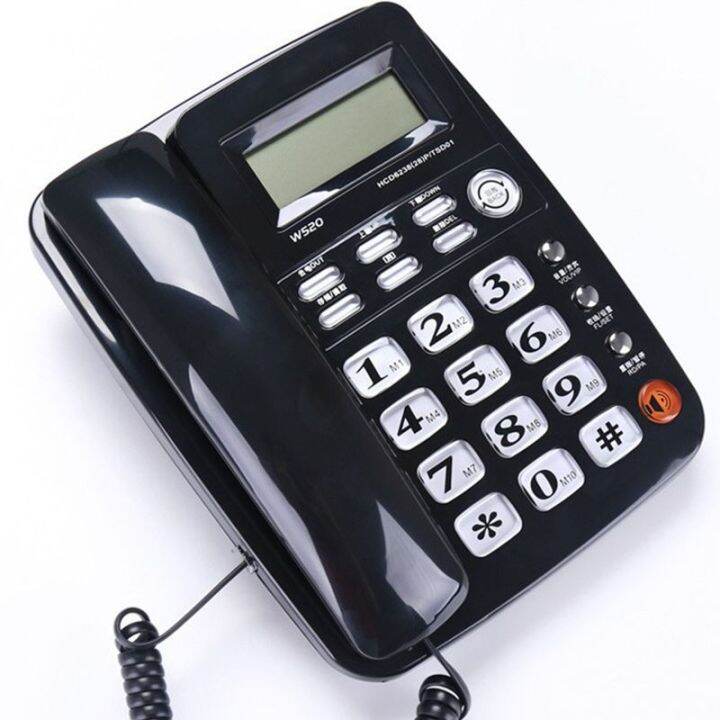 Large Button Corded Phone With Speakerphone And Caller ID, Dual System