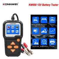 KONNWEI KW650 6V 12V Car Battery Tester 100 to 2000 CCA Motorcycle Auto Battery Analyzer Car Moto Cranking Charging Test Tool Ceiling Lights