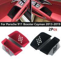 การจัดเก็บ ABS + Flocking ให้กับปอร์เช่911 Boxster Cayman 2013-2019ที่พักแขนบนประตูรถกล่องเก็บของตัวจัดระเบียบที่จับ