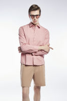 ESP เสื้อเชิ้ตแต่งกระเป๋าข้างเดียว ผู้ชาย สีชมพู | One Pocket Standard Fit Shirt | 3733