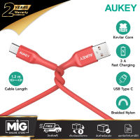 AUKEY สายชาร์จเร็ว USB TYPE-C Elite Kevlar Cable สายเคฟล่าร์ ความยาว 1.2 เมตร รุ่น CB-AKC1