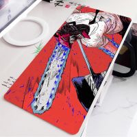 แผ่นรองเมาส์อะนิเมะล็อคขอบ XXL Chainsaw Man Mouse Pad อุปกรณ์เสริมสำหรับเกม แผ่นรองเมาส์ควบคุมความเร็วยาง แผ่นรองโต๊ะเครื่องเล่น Manga