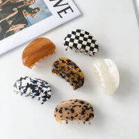 Ins Design Hot Selling Geometric Large Acetate Lattice Hair Claw Grid Strong Hold Hair Jaw Claw Clips For Thick Hair