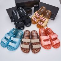 【New Arrivals】2023 New Melissa Womens Slippers Buckle Flat Beach Jelly Shoes Casual Sandals