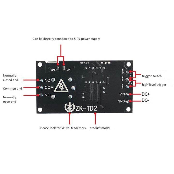 zk-td2-1ช่อง-dc-5-30โวลต์จุดชนวนแบบหน่วงเวลาเปิด-ปิดโมดูลสวิตซ์-nbsp-รีเลย์วงจรจับเวลาพร้อมไมโคร-usb-จอแสดงผล-led-แบบดิจิตอล0-1วินาที-999นาที