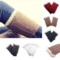 【CW】 Leg Warmers Down Boot Cuffs Trim Gaiters Socks Crochet Short Knit KH852511