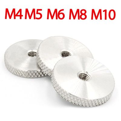 M4 M5 M6 M8 M10 M12 Hand Screw Nuts Knurled Thumb 304 Stainless Steel Flat Head Knurled Round Nut Hardware Fasteners Nails  Screws Fasteners