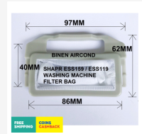 -H-A-R-P เครื่องซักผ้า ESS159/ถุงกรอง ESS119/ถังขยะสำหรับรถยนต์กำจัดขนกล่องแผ่นกรองอากาศ97มม. X 62มม. (OEM)