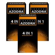 HCMCombo 3 hop Bao cao su tổng hợp gân gai kéo dài thời gian AZODRA hộp 12