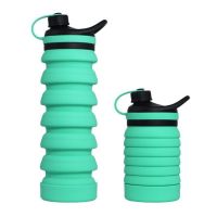 Food-Grade Silicone Reusable Water Bottle Leak-Proof Travel Hiking Sports Silicone Leak Proof Safe Water Bottle Durable