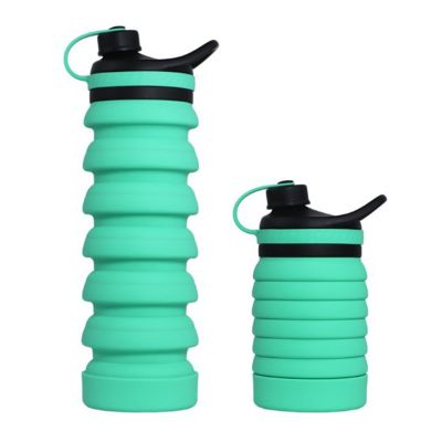 Food-Grade Silicone Reusable Water Bottle Leak-Proof Travel Hiking Sports Silicone Leak Proof Safe Water Bottle Durable