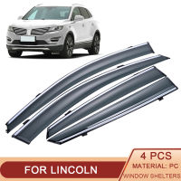 สำหรับ Lincoln MKC MKX MKZ Continental 2013-2020รถหน้าต่าง Sun Rain Shade Visors Shield Shelter Protector ฝาครอบสติกเกอร์