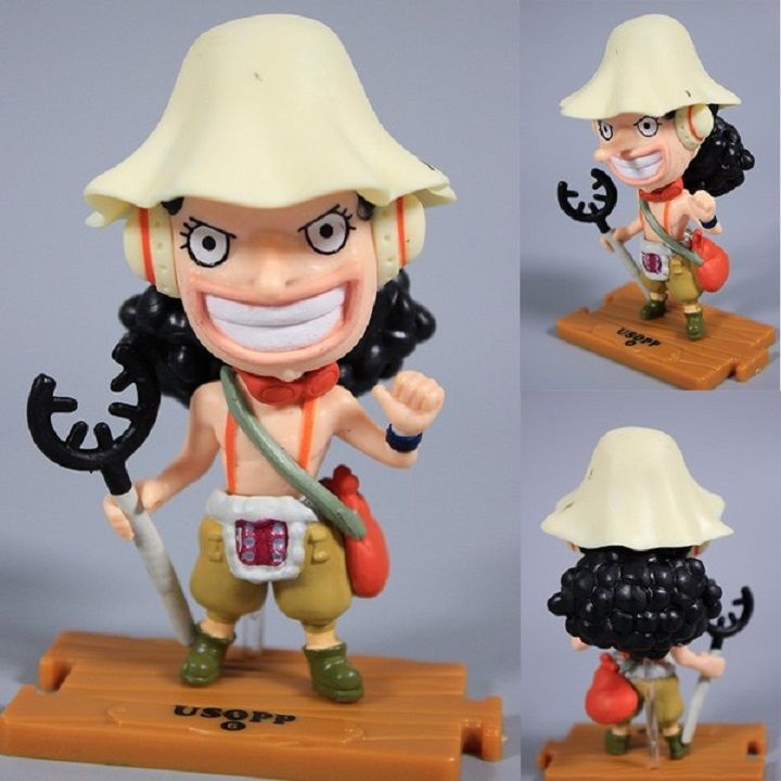 Mô hình Usopp chibi (Usopp chibi figure): Usopp là một nhân vật đầy cá tính và hài hước trong series One Piece. Hãy trải nghiệm cảm giác có một mô hình Usopp chibi đáng yêu, với khả năng xoay đầu và tay chân linh hoạt, giúp bạn dễ dàng sắp xếp và chinh phục các tình huống khó khăn trong trò chơi của mình. Còn chần chờ gì nữa, đặt ngay cho mình một sản phẩm Usopp chibi này.