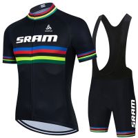 SRAM Cycling jersey Sets 2023 Mens Cycling Clothing Summer Short Sleeve MTB Bike Suit Bicycle Bike Clothes Ropa Ciclismo Hombre