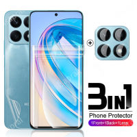 (3-In-1) ฟิล์มไฮโดรเจลนุ่มหน้าและหลังปกป้อง4G X8a ปกป้องหน้าจอสำหรับใสพร้อมฟิล์มป้องกันเลนส์กล้องถ่ายรูป