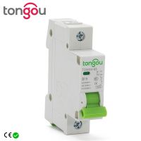 Type B Curve 1 Pole MCB 18mm Miniature Circuit Breaker 4.5KA AC 110V/230V/400V With CE Certificate TOMG3-63 TONGOU