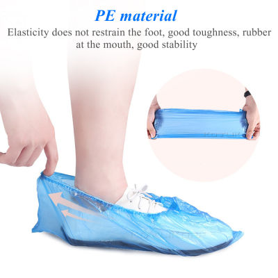 100Pcs Disposable Shoe Dust Covers Pouch Plastic Waterproof Shoes Cover Organizer Rainy Day Outdoor Cleaning Shoe Covers Bags